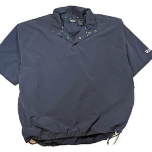 Ping Collection Golf Wind Pullover Mens Large Blue Snap Placket Performance